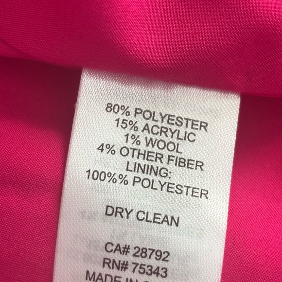 RACHEL ZOE FUCHSIA TWEED CROPPED BLAZER WITH GOLD TONE BUTTONS SZ XS - Picture 13 of 13